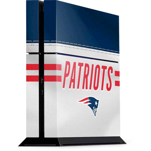 NFL New England Patriots White Striped PlayStation PS4 Skins