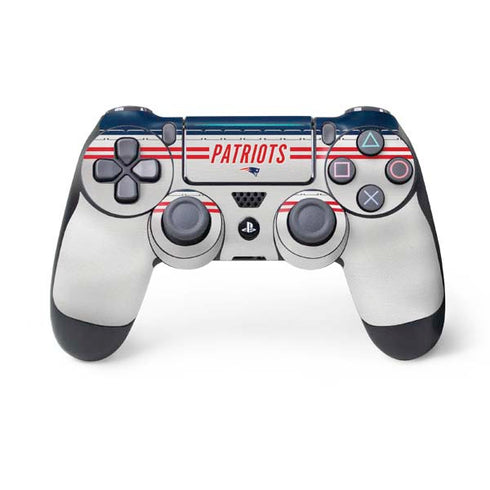 NFL New England Patriots White Striped PlayStation PS4 Skins