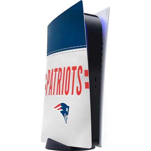 NFL New England Patriots White Striped PlayStation PS5 Skins
