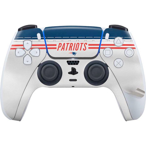 NFL New England Patriots White Striped PS5 Pro Disk Bundle Skin