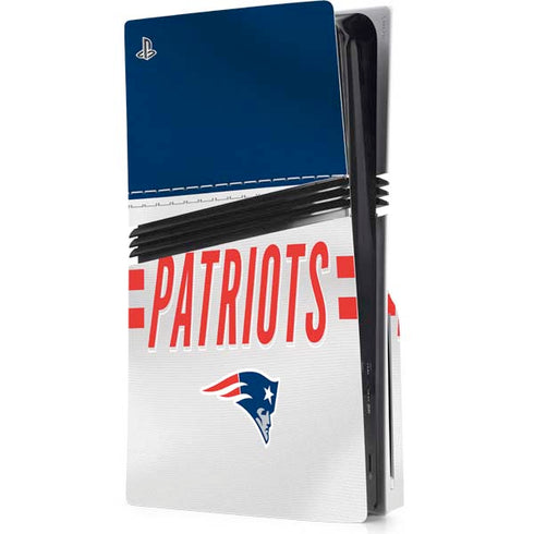 NFL New England Patriots White Striped PlayStation PS5 Skins