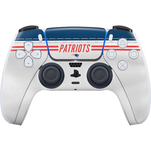 NFL New England Patriots White Striped PlayStation PS5 Skins
