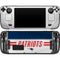 NFL New England Patriots White Striped Steam Deck Handheld Gaming Computer OLED Skin