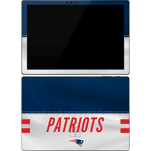 NFL New England Patriots White Striped Surface Pro 7 Skin