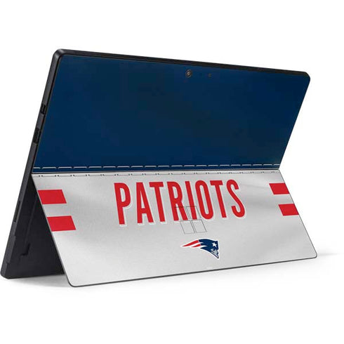 NFL New England Patriots White Striped Surface Pro 7 Skin