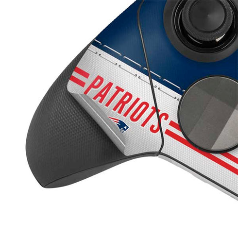 NFL New England Patriots White Striped Xbox Elite Wireless Controller Series 2 Skin