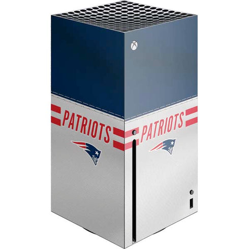 NFL New England Patriots White Striped Xbox Series X Skins