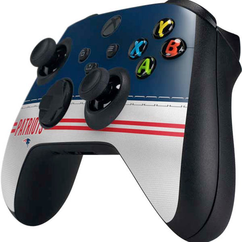 NFL New England Patriots White Striped Xbox Series X Controller Skin