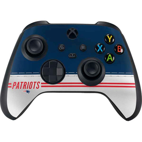 NFL New England Patriots White Striped XBox Series X Digital Edition Bundle Skin