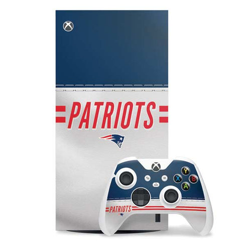 NFL New England Patriots White Striped Xbox Series X Skins