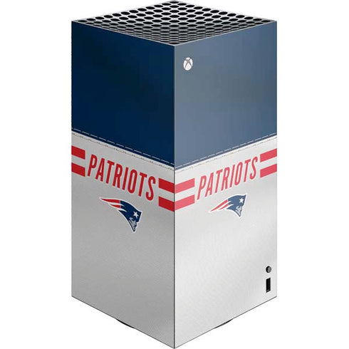 NFL New England Patriots White Striped XBox Series X Digital Edition Console Skin