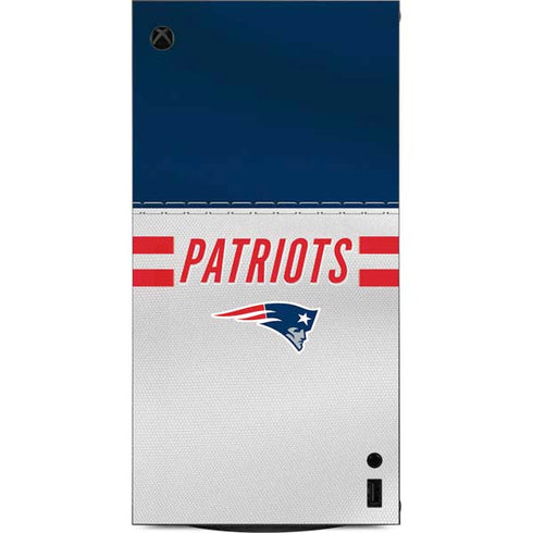 NFL New England Patriots White Striped XBox Series X Digital Edition Console Skin