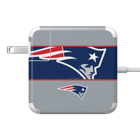 NFL New England Patriots Zone Block 85W Power Adapter (15 and 17 inch MacBook Pro Charger) Skin