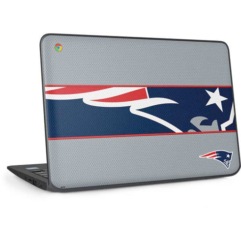 NFL New England Patriots Zone Block HP Chromebook Skin