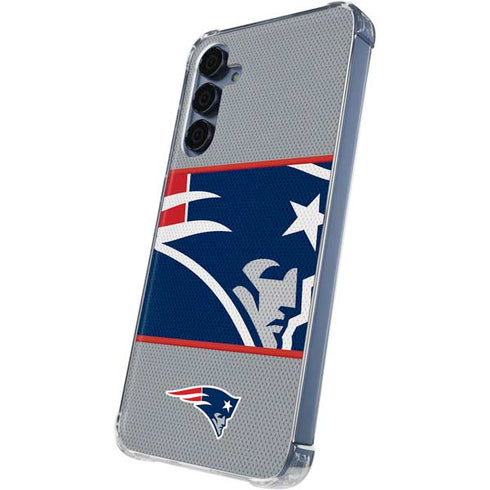 NFL New England Patriots Zone Block Galaxy A35 5G Clear Case