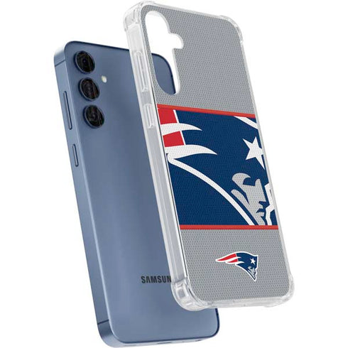 NFL New England Patriots Zone Block Galaxy A35 5G Clear Case