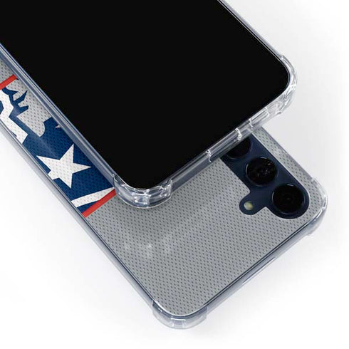 NFL New England Patriots Zone Block Galaxy A55 5G Clear Case