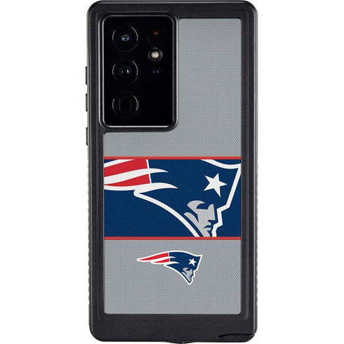 NFL New England Patriots Zone Block Galaxy S24 Ultra Waterproof Case