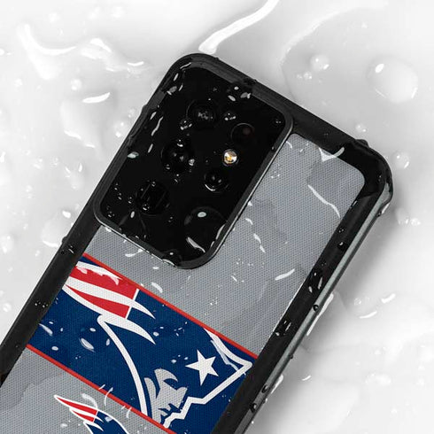 NFL New England Patriots Zone Block Galaxy S24 Ultra Waterproof Case