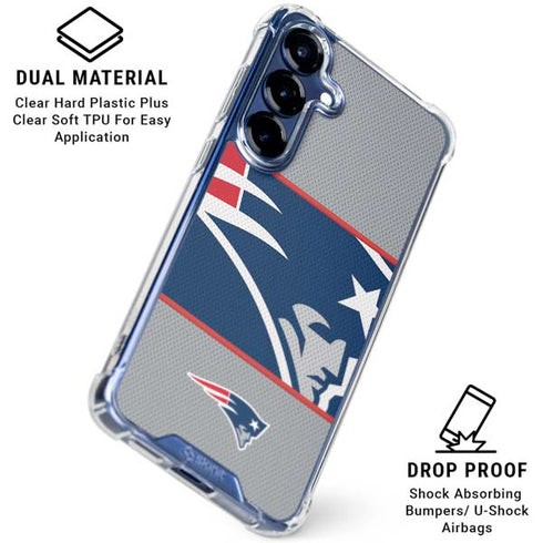 NFL New England Patriots Zone Block Galaxy S25 Clear Case