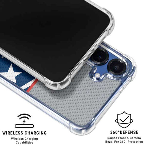 NFL New England Patriots Zone Block Galaxy S25 Plus Clear Case