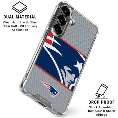 NFL New England Patriots Zone Block Galaxy S26 Clear Case