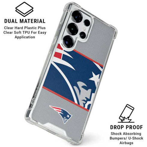 NFL New England Patriots Zone Block Galaxy S26 Ultra Clear Case