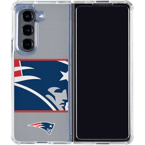 NFL New England Patriots Zone Block Galaxy Z Fold5 5G Clear Case