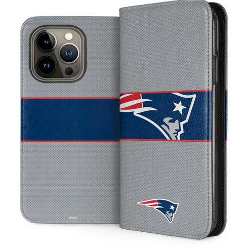 NFL New England Patriots Zone Block iPhone 14 Pro Folio Case