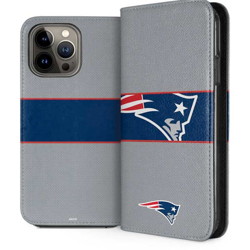 NFL New England Patriots Zone Block iPhone 14 Pro Max Folio Case