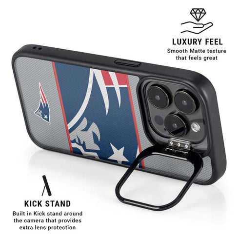 NFL New England Patriots Zone Block iPhone 14 Pro Max Kickstand Case