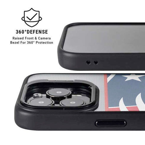 NFL New England Patriots Zone Block iPhone 15 Pro Max Kickstand Case
