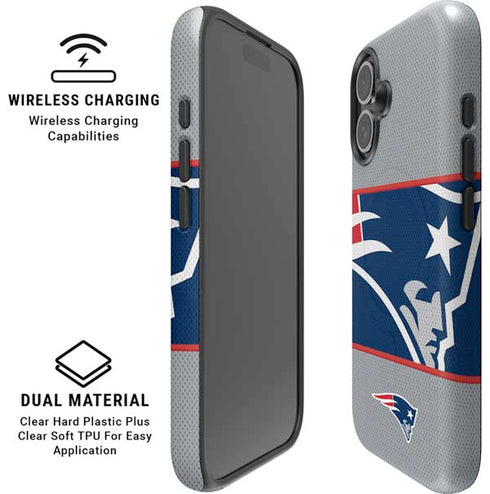 NFL New England Patriots Zone Block iPhone 16 Magsafe Impact Case