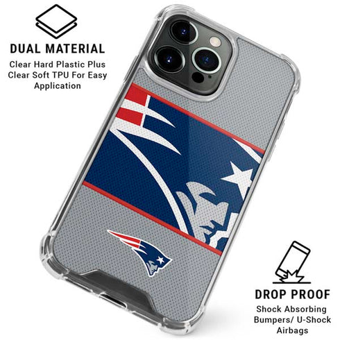 NFL New England Patriots Zone Block iPhone 16 Pro Clear Case