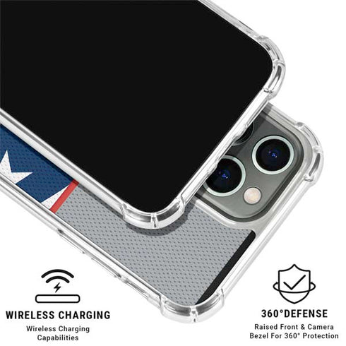 NFL New England Patriots Zone Block iPhone 16 Pro Max Clear Case