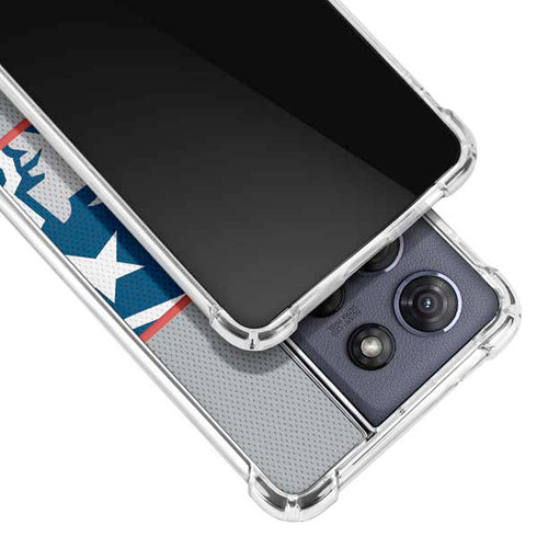 NFL New England Patriots Zone Block Moto G 5G (2025) Clear Case