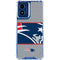 NFL New England Patriots Zone Block Moto G 5G (2024) Clear Case