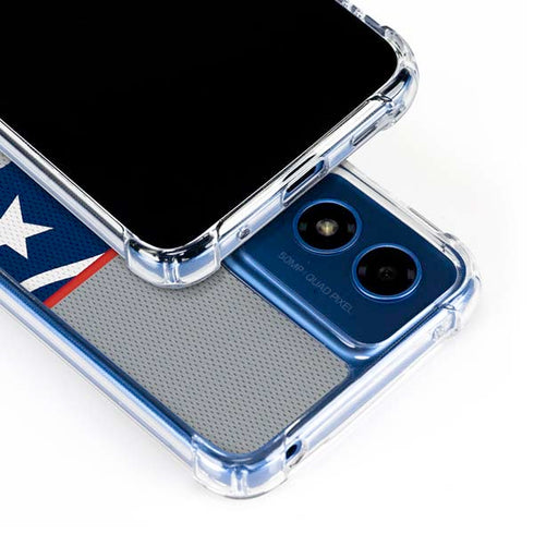 NFL New England Patriots Zone Block Moto G 5G (2024) Clear Case