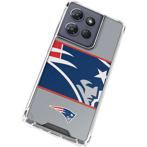 NFL New England Patriots Zone Block Moto G Play 5G (2025) Clear Case