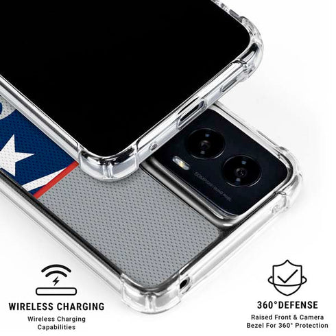 NFL New England Patriots Zone Block Moto G Power 5G (2024) Clear Case