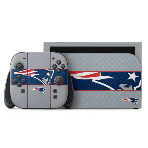 NFL New England Patriots Zone Block Nintendo Switch 2 (2025) with Joy-Con Skin
