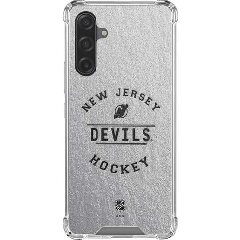 NHL New Jersey Devils Black Text Galaxy A17 Clear Case