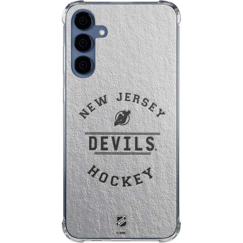 NHL New Jersey Devils Black Text Galaxy A35 5G Clear Case