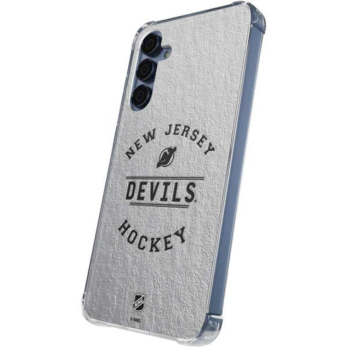 NHL New Jersey Devils Black Text Galaxy A35 5G Clear Case