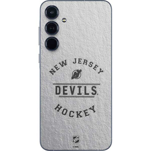 NHL New Jersey Devils Black Text Galaxy A35 5G Skin