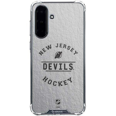 NHL New Jersey Devils Black Text Galaxy A36 5G Clear Case
