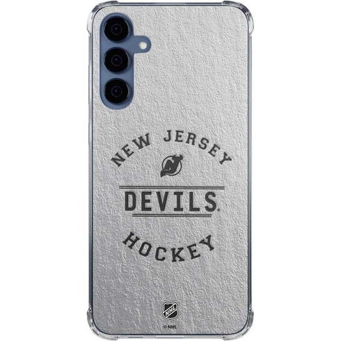 NHL New Jersey Devils Black Text Galaxy A55 5G Clear Case