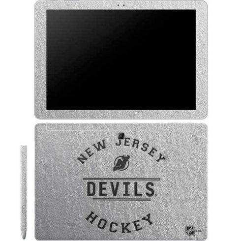 NHL New Jersey Devils Black Text Galaxy Book 12in Skin