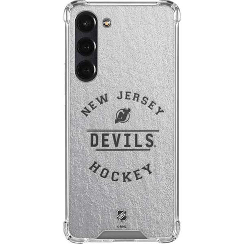 NHL New Jersey Devils Black Text Galaxy S24 FE Clear Case