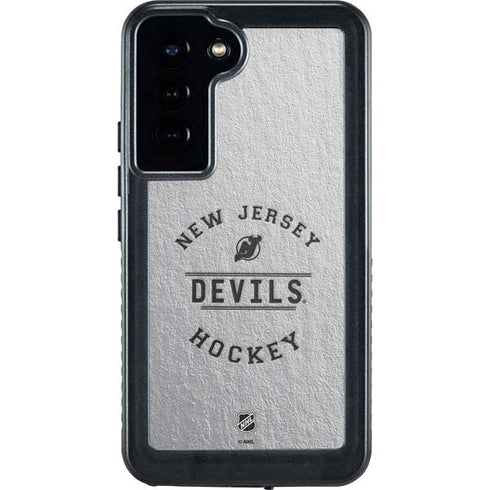 NHL New Jersey Devils Black Text Galaxy S24 Plus Waterproof Case